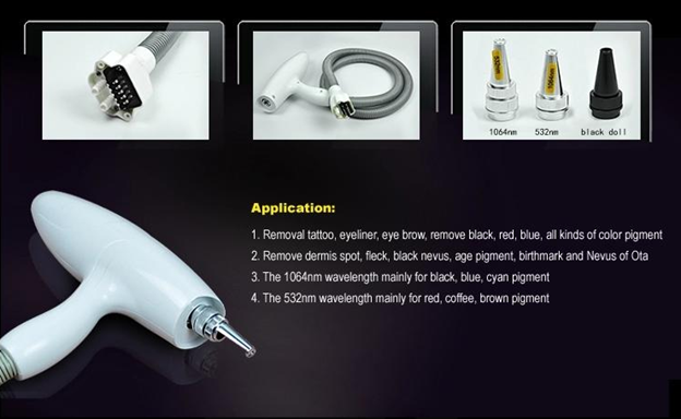 دستگاه لیزر کیوسوئیچ پاکسازی تاتو وکربن تراپی پوست